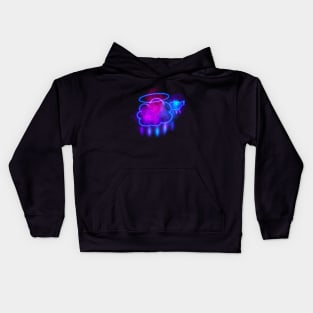 Blue Clouds and Thunder Lights Kids Hoodie